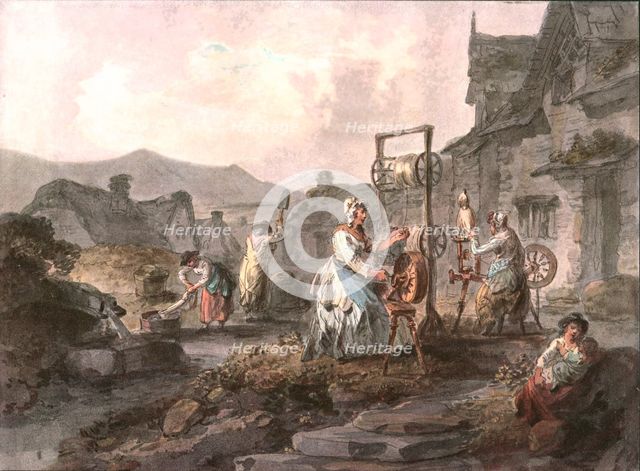 'An Outdoor Scene of Women at Work', (c1900).  Creator: Unknown.