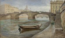 An Overcast Day in Florence near Ponte Santa Trinità, 1888. Creator: Theodor Esbern Philipsen