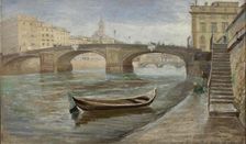 An Overcast Day in Florence near Ponte Santa Trinità, 1888. Creator: Theodor Esbern Philipsen