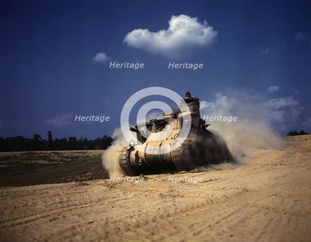 An M-3 tank in action, Ft. Knox, Ky., 1942. Creator: Alfred T Palmer.