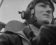 An RAF Bomber Pilot, 1942. Creator: British Pathe Ltd
