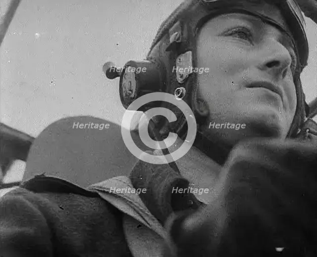 An RAF Bomber Pilot, 1942. Creator: British Pathe Ltd.