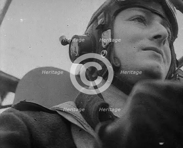 An RAF Bomber Pilot, 1942. Creator: British Pathe Ltd.
