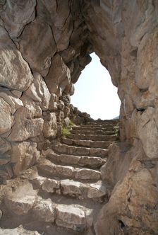 An underground cistern at Mycenae, Greece. Creator: Samuel Magal