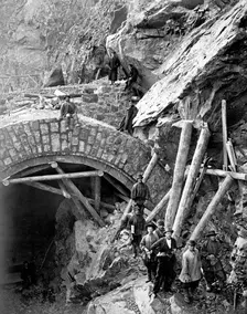 An Underpass 42.4 Sazhens long at Verst 15, 1900-1904. Creator: Unknown