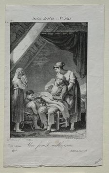 An Unfortunate Family, 1822. Creator: Pierre-Paul Prud'hon (French, 1758-1823)
