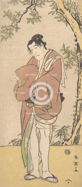 An Unidentified Actor as a Sad Person with Bare Legs and Feet, ca. 1793. Creator: Katsukawa Shun'ei.