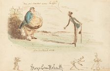 An Unkind Wish, c. 1833. Creator: George Cruikshank