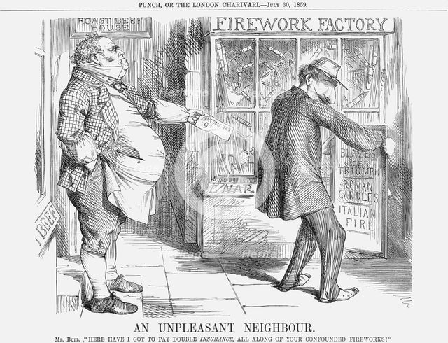 'An Unpleasant Neighbour', 1859. Creator: Unknown.