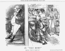 An Ugly Rush! 1870. Artist: Joseph Swain