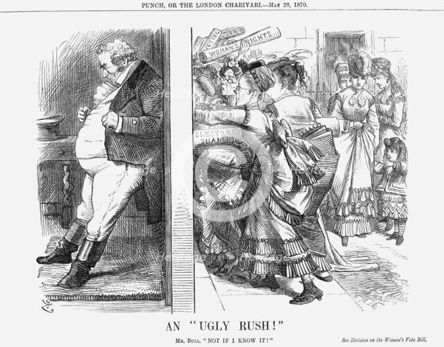 'An Ugly Rush!', 1870. Artist: Joseph Swain