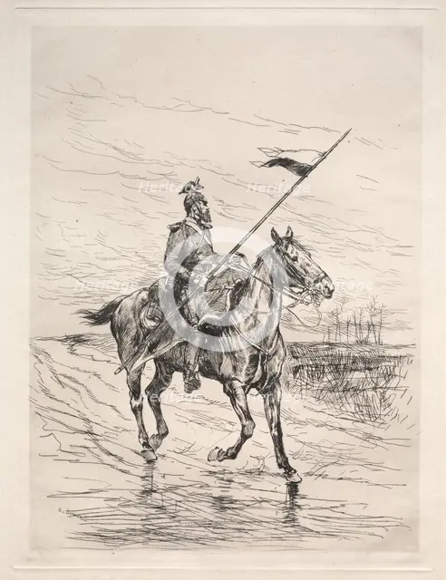 An Uhlan. Creator: Édouard Detaille (French, 1848-1912).