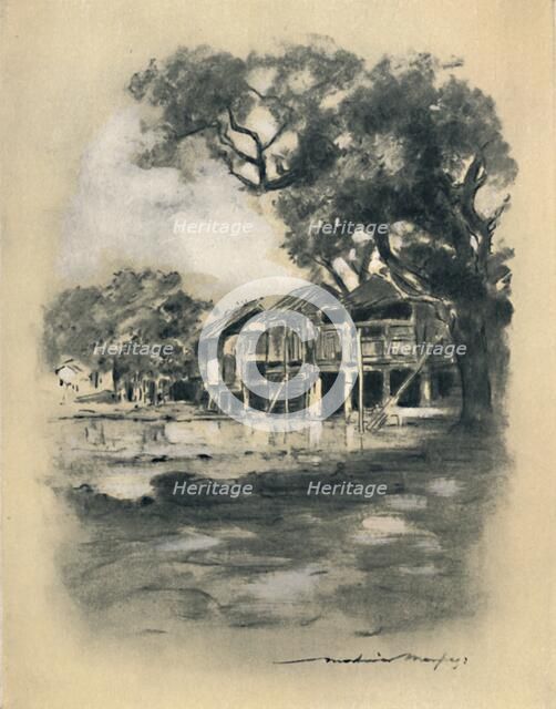 'An Up-Country Village', 1903. Artist: Mortimer L Menpes.