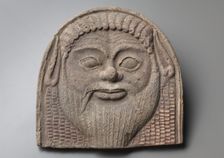 Antefix with Satyr Face, 450-400 BC. Creator: Unknown