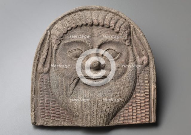 Antefix with Satyr Face, 450-400 BC. Creator: Unknown.