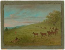 Antelope Shooting - Assinneboine, 1861/1869. Creator: George Catlin