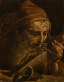Anthony the Abbot Kissing the Crucifix, 1701-1800. Creator: Giuseppe Maria Crespi