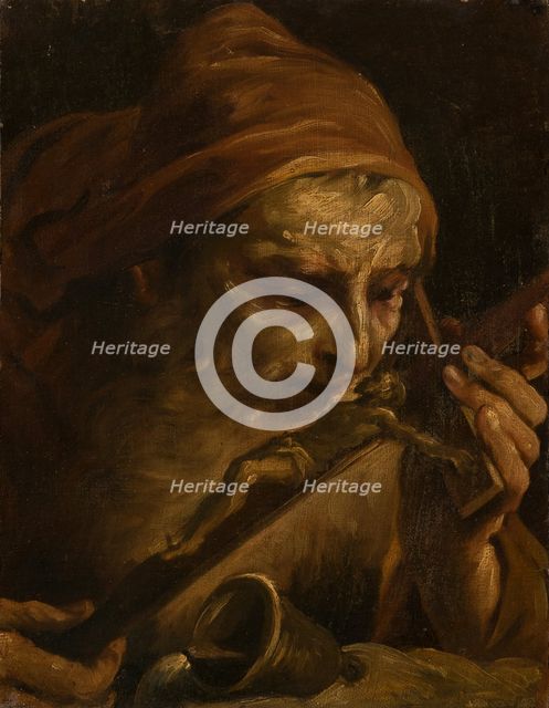 Anthony the Abbot Kissing the Crucifix, 1701-1800. Creator: Giuseppe Maria Crespi.