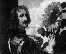Anthony van Dyck, self-portrait with a sunflower, c1633-1641 (1900).Artist: OL Lacour