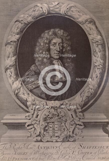 Anthony Ashley Cooper, 1st Earl of Shaftesbury, English statesman, c1680 (1894). Artist: Robert White.
