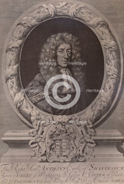 Anthony Ashley Cooper, 1st Earl of Shaftesbury, English statesman, c1680 (1894). Artist: Robert White.