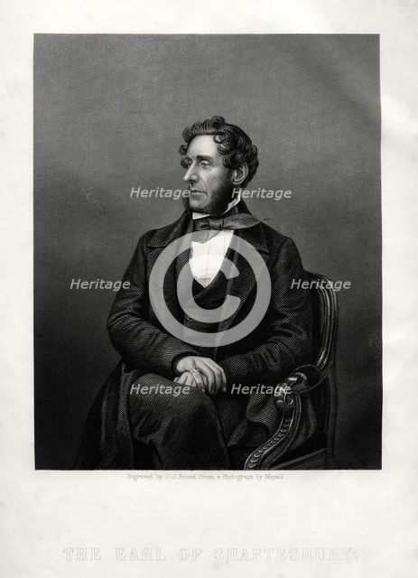 Anthony Ashley Cooper, 7th Earl of Shaftesbury, English philanthropist, c1880.Artist: DJ Pound