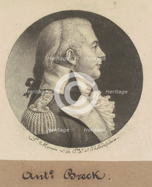 Anthony Breck, 1798. Creator: Charles Balthazar Julien Févret de Saint-Mémin.