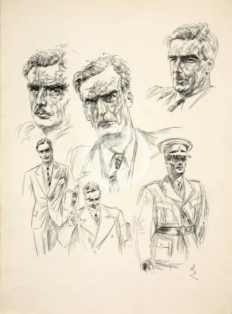 Anthony Eden,  1st Earl of Avon, between 1939 and 1946. Creators: Central Office of Information, Richard Ziegler.