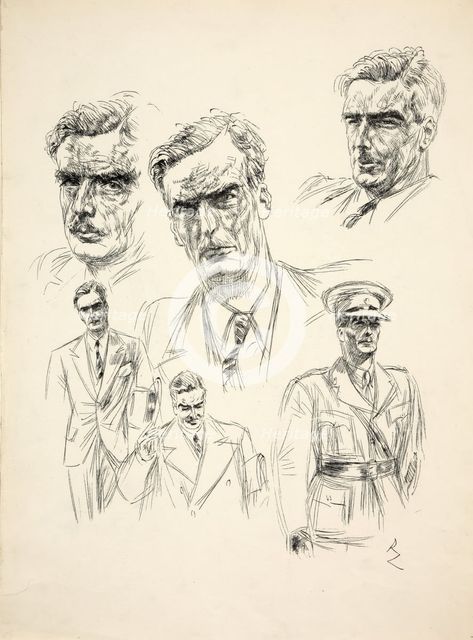 Anthony Eden,  1st Earl of Avon, between 1939 and 1946. Creators: Central Office of Information, Richard Ziegler.