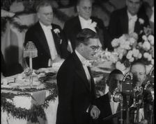Anthony Eden Giving a Speech at a Dinner, 1930s. Creator: British Pathe Ltd