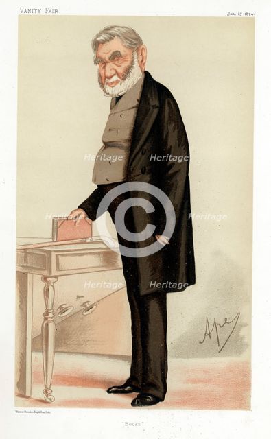 Anthony Panizzi, Italian bibliographer, 1874. Artist: Carlo Pellegrini