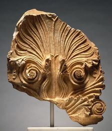 Anthemion of a Grave Stele; Floral Crown for a Grave Monument, about 320 BC. Creator: Unknown