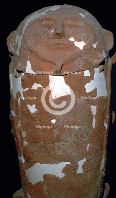 Anthropoid baked clay coffin, 13th century BC. Artist: Unknown