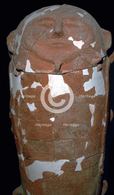 Anthropoid baked clay coffin, 13th century BC. Artist: Unknown