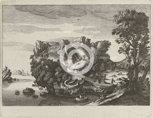 Anthropomorphic landscape in the form of a man's head, c. 1617.