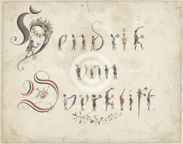 Anthropomorphic letters, 1775-1824. Creator: Hendrik van Overklift.