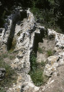 Anthropomorphic tombs, Necropolis of Saint Michael, Olerdola, province of Barcelona, Spain, (2001). Creator: Unknown