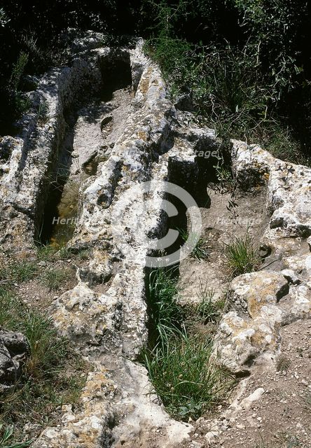 Anthropomorphic tombs, Necropolis of Saint Michael, Olerdola, province of Barcelona, Spain, (2001). Creator: Unknown.