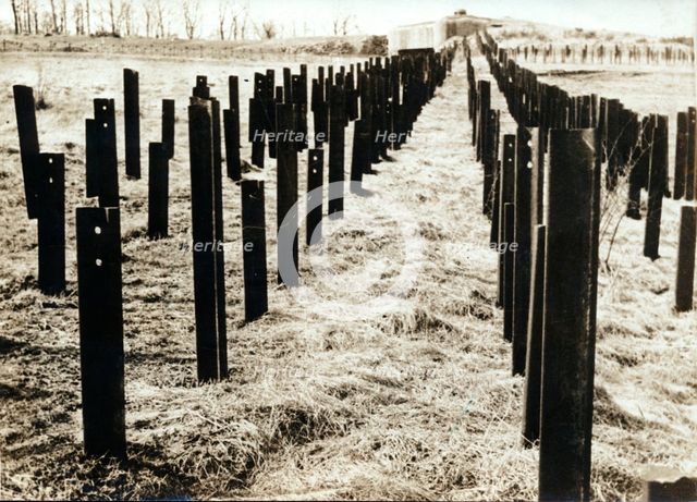 Anti-tanks rails, Maginot Line, France, 20th century. Creator: Unknown.