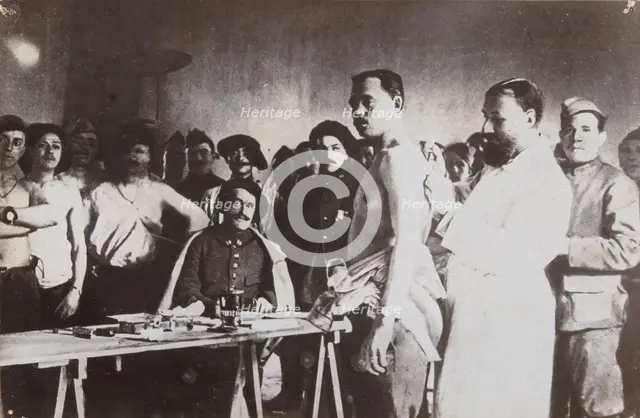 Anti-typhoid vaccination in World War I, c1910s. Creator: Unknown.