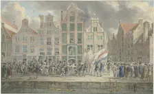 Anti-English demonstration in Rotterdam, March 2, 1781, 1781. Creator: Dirk Langendijk