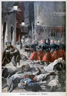 Anti-Jewish riots in Algiers, 1898. Creator: F Meaulle