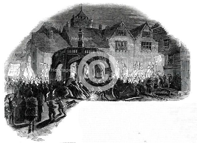 Anti-Papal Demonstration at Salisbury, 1850. Creator: Unknown.