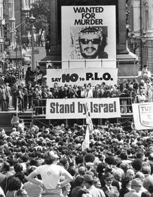 Anti-PLO rally, Trafalgar Square, London, July 1981. Creator: Sidney Harris