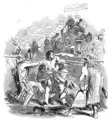 Anti-rent insurrection - attack on the Sheriff of Albany, 1844. Creator: Smyth