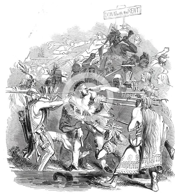Anti-rent insurrection - attack on the Sheriff of Albany, 1844. Creator: Smyth.