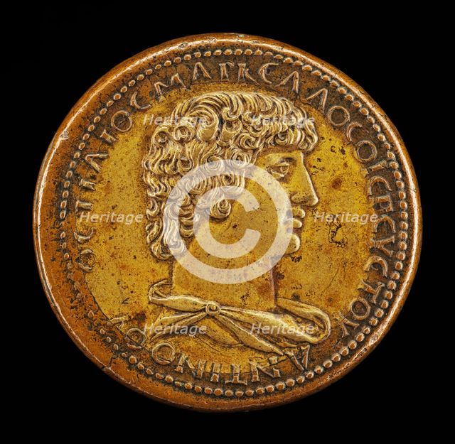 Antinous, died A.D.130, Favorite of the Emperor Hadrian [obverse]. Creator: Giovanni da Cavino.