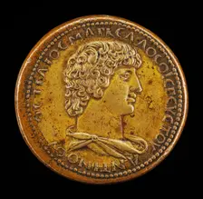 Antinous, died A.D.130, Favorite of the Emperor Hadrian [obverse]. Creator: Giovanni da Cavino