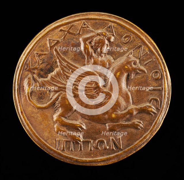 Antinous on a Griffin [reverse], probably 1500/1599. Creator: Unknown.