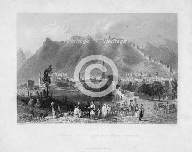 'Antioch, on the approach from Suadeah', 1836. Artist: J Redaway
